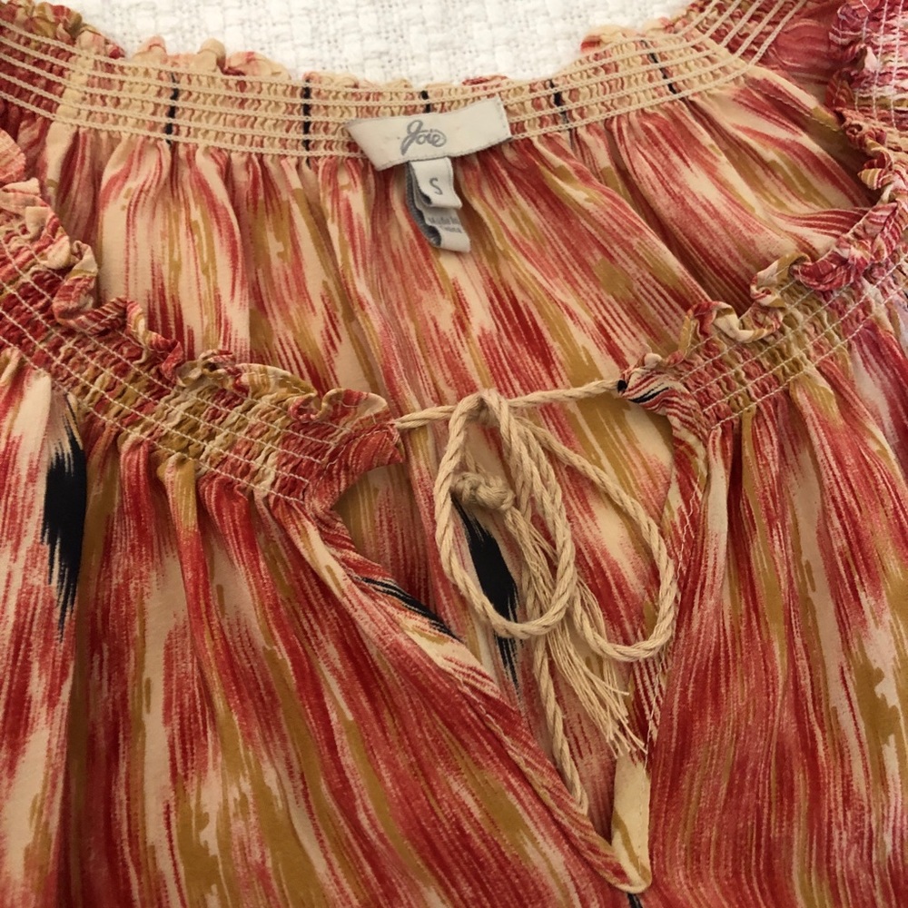 Joie masha ikat print top short sleeve tunic pink - Picture 6 of 8